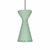 COLGANTE 1 LUZ E27 CON MADERA COLOR VERDE AGUA LINEA CONO DOBLE (DB) - comprar online