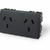Toma Doble 10A Negro Kalop - comprar online