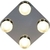 Aplique Led Integrado 4 x 5W. 3000K Niquel Mate "Bola" (CI) - comprar online