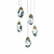 Artefacto colgar LED integrado Edna "BRONCE TRANSPARENTE" (LK) - comprar online