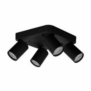 Aplique de techo 4xGU10 cuad L210 movil "NEGRO" (LK) - comprar online