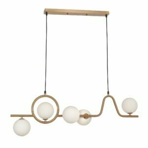 Artefacto colgar 5xG9 Lea c/tulipa vidrio blanco "DORADO" (LK) - comprar online