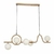 Artefacto colgar 5xG9 Lea c/tulipa vidrio blanco "DORADO" (LK) - comprar online