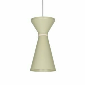 COLGANTE 1 LUZ E27 CON MADERA COLOR BEIGE LINEA CONO DOBLE (DB) - comprar online