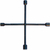 Llave Cruz Pintada Universal Negra 4 Bocas 17mm 19mm 21mm 23