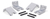 Kit 4 Bisagra + Espigas Porton Trasero Renault Trafic Blanca