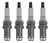 Juego Bujias X4 Twingo 2 Electrodos Original Renault