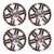 Juego Tazas Cromada 5 Rayos Dobles Auto Rueda 13 X4 Iael