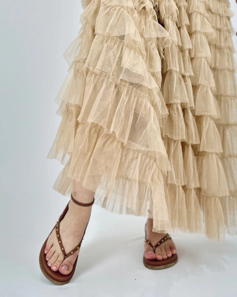Papete Marrocos Isadorella Caramelo Spikes - comprar online