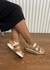 FLAT CLEO DOURADA - Amora Shoes