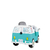 Imagem do Carrinho de Passeio Kombina Azul Empurrador e Pedal Calesita 1029