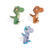 Dinossauro Jurassic World Pack Mini Dinossauros Blue, Echo e Delta Pupee 1473 - Help Kids Brinquedos | Imaginação e Diversão!
