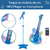 Guitarra com Microfone Pedestal Rock Show Azul DmToys DMT5894 - Help Kids Brinquedos | Imaginação e Diversão!