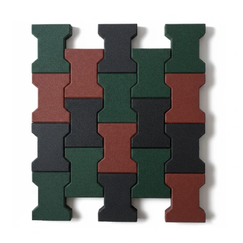 Adoquines para plaza blanda tipo bone por 1mt2 (37 uni) Rojo