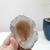 Geodo de Ágata com brilho fino em tom Laranja