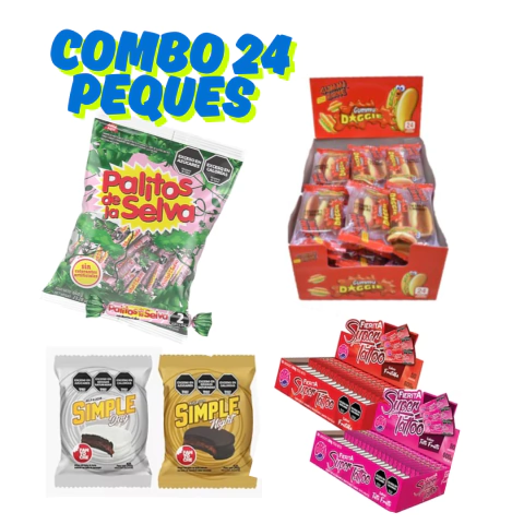Combo golosinas - 24 Peques