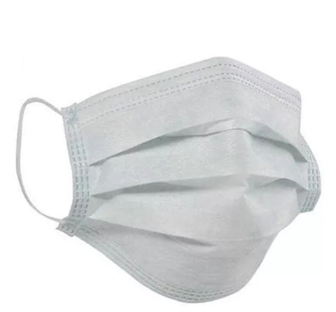 MASCARA TRIPLA DESCARTAVEL ELASTICO DESCARPACK PACOTE 50 MASCARAS