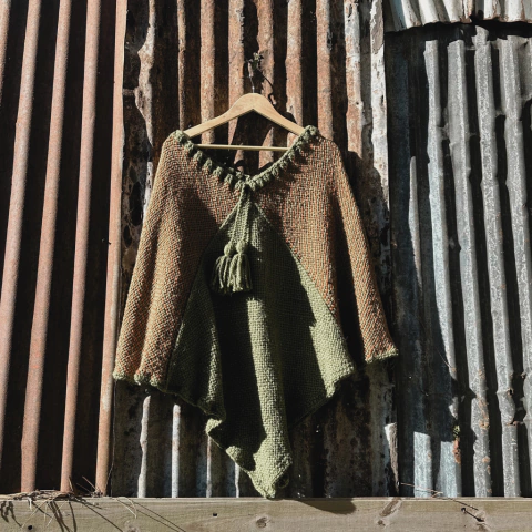 Poncho Lana Natural - comprar online