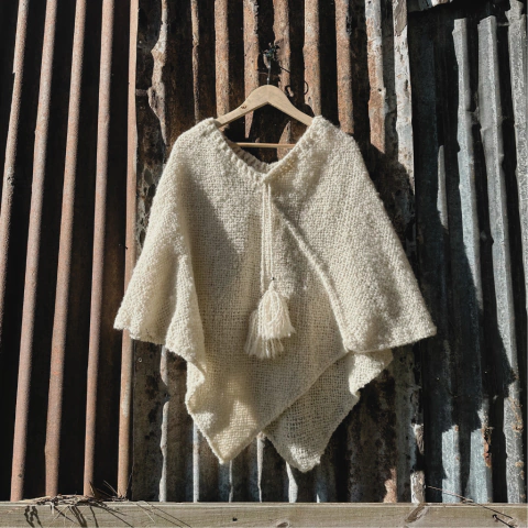 Poncho Lana Natural - comprar online