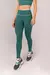 Calça Legging com Vivo no Cós (Verde Esmeralda / Branco) - comprar online