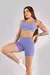 Short com Recortes e Cobertura (Azul Periwinkle) - Viva Performance