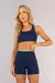 Top com Alças Duplas Coloridas (Azul Marinho / Verde Menta / Off-White) - comprar online