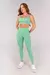 Calça Legging com Recorte no Bumbum e Vivos (Menta / Vanilla) - Viva Performance