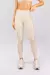 Calça Legging com Bolsos e Vivo (Off-White / Macadâmia) - comprar online