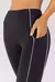 Calça Legging com Bolsos e Vivo (Preto / Glacial) - loja online