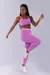 Calça Legging com Chapado Cruzado Contrastante (Aurora / Off-White) - Viva Performance