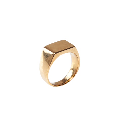 Anel Midas em Aço Dourado
