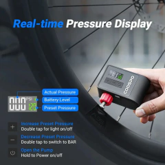 Imagen de Inflador Electrico Ciclismo Coospo Ap-b1 Compresor Electrico