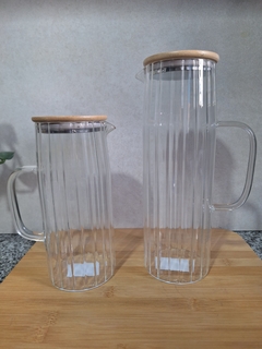 Jarra vidrio con tapa