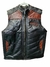 Rustic Shield | Chaleco en piel de borrego negra con aplicación armadillo - comprar en línea