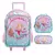 Imagem do Mochila Escolar Infantil de Rodinhas Menina Menino Bolsa Resistente Impermeável