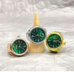 Relógio de dedo anel movimento criativo acessórios moda vintage