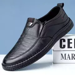Sapatos casuais masculinos sapatos de couro resistentes ao desgaste - loja online