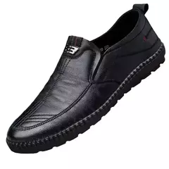 Sapatos casuais masculinos sapatos de couro resistentes ao desgaste na internet