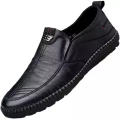 Sapatos casuais masculinos sapatos de couro resistentes ao desgaste