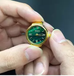 Relógio de dedo anel movimento criativo acessórios moda vintage - comprar online