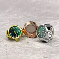 Relógio de dedo anel movimento criativo acessórios moda vintage - comprar online