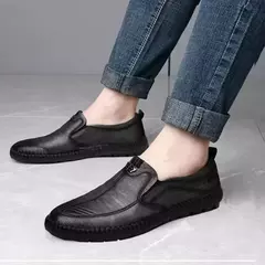 Sapatos casuais masculinos sapatos de couro resistentes ao desgaste - comprar online