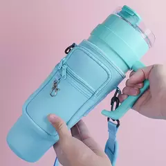 Saco porta garrafa de água neoprene, manga copa com alça ajustável, bolsa tit - comprar online