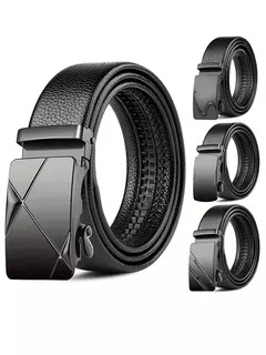 Novo cinto masculino moda fivela automático cintos de couro de negócios para h - comprar online