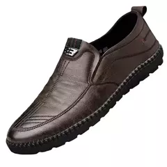 Sapatos casuais masculinos sapatos de couro resistentes ao desgaste na internet