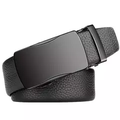 Novo cinto masculino moda fivela automático cintos de couro de negócios para h na internet