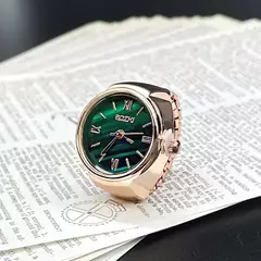 Relógio de dedo anel movimento criativo acessórios moda vintage