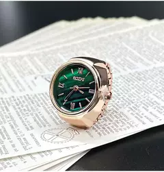 Relógio de dedo anel movimento criativo acessórios moda vintage na internet