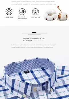 Camisas Socias Masculina Oxford 100% Algodão - Manga Curta, Gola Quadrada, Estilo Sofisticado na internet