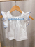 Conjunto Branco com Azul na internet